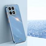 For Xiaomi 14T Pro 5G Global XINLI Straight Edge 6D Electroplate TPU Phone Case(Celestial Blue)