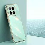 For Xiaomi 15 XINLI Straight Edge 6D Electroplate TPU Phone Case(Mint Green)
