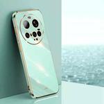 For Xiaomi 15 Ultra XINLI Straight Edge 6D Electroplate TPU Phone Case(Mint Green)