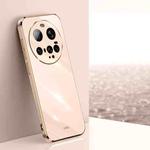 For Xiaomi 15 Ultra XINLI Straight Edge 6D Electroplate TPU Phone Case(Pink)