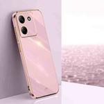 For Xiaomi Poco M7 Pro 5G XINLI Straight Edge 6D Electroplate TPU Phone Case(Cherry Purple)