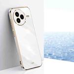 For Xiaomi Civi 5 Pro XINLI Straight Edge 6D Electroplate TPU Phone Case(White)