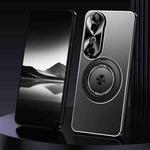 For vivo S19 Pro Rotating Holder Frosted Metal Phone Case(Black)