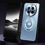 For vivo X200 Pro Rotating Holder Frosted Metal Phone Case(Blue)