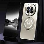 For vivo X200 Pro Rotating Holder Frosted Metal Phone Case(Titanium)