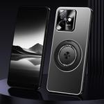 For Honor X60 GT Rotating Holder Frosted Metal Phone Case(Black)