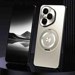 For Honor 400 Pro Global Rotating Holder Frosted Metal Phone Case(Titanium)