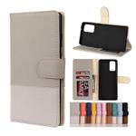 For Samsung Galaxy Note20 Color Splicing Horizontal Flip Leather Case with Holder & Card Slots & Wallet & Photo Frame(Grey)