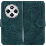 For Redmi 14C 4G Tiger Embossing Pattern Leather Phone Case(Green)