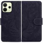 For Redmi Note 14 4G 163.25mm Tiger Embossing Pattern Leather Phone Case(Black)