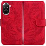 For Redmi A5 4G 173.3mm Tiger Embossing Pattern Leather Phone Case(Red)