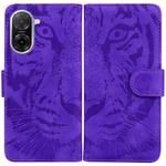 For Redmi A5 4G 173.3mm Tiger Embossing Pattern Leather Phone Case(Purple)