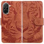 For Redmi A5 4G 173.3mm Tiger Embossing Pattern Leather Phone Case(Brown)