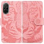 For Redmi A5 4G 173.3mm Tiger Embossing Pattern Leather Phone Case(Pink)