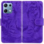 For Redmi Note 14S 4G Tiger Embossing Pattern Leather Phone Case(Purple)