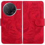 For Redmi K80 / K80 Pro / Xiaomi Poco F7 Pro Tiger Embossing Pattern Leather Phone Case(Red)