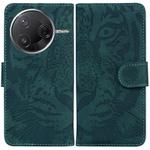 For Redmi K80 / K80 Pro / Xiaomi Poco F7 Pro Tiger Embossing Pattern Leather Phone Case(Green)