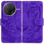 For Redmi K80 / K80 Pro / Xiaomi Poco F7 Pro Tiger Embossing Pattern Leather Phone Case(Purple)