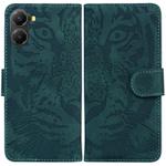 For Redmi Turbo 4 / Xiaomi Poco X7 Pro Tiger Embossing Pattern Leather Phone Case(Green)