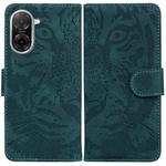 For Redmi A5 4G 171.7mm Tiger Embossing Pattern Leather Phone Case(Green)
