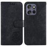 For Motorola Edge 50 Neo 5G Global Little Tiger Embossed Leather Phone Case(Black)