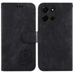 For Motorola Moto G 5G 2025 Little Tiger Embossed Leather Phone Case(Black)