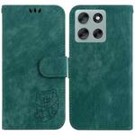 For Motorola Moto G56 5G / G66j 5G / G66y 5G Little Tiger Embossed Leather Phone Case(Green)
