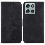 For Motorola Moto G56 5G / G66j 5G / G66y 5G Little Tiger Embossed Leather Phone Case(Black)