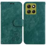 For Motorola Moto G86 5G Little Tiger Embossed Leather Phone Case(Green)
