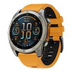 For Garmin 26mm Official Two Color Screw Buckle Quick Release Silicone Watch Band(Orange Black)