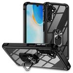 For Samsung Galaxy A36 5G TPU + PC Lens Protection Phone Case with Ring Holder(Black)