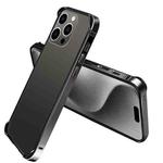 For iPhone 15 Pro TPU + Aluminum Alloy Frame Phone Case(Black)