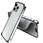 For iPhone 15 Pro TPU + Aluminum Alloy Frame Phone Case(Silver)