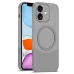 For iPhone 11 Dual Color Stitching MagSafe Magnetic PC Phone Case(Grey)