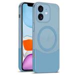 For iPhone 11 Dual Color Stitching MagSafe Magnetic PC Phone Case(Blue)