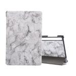 For Samsung Galaxy Tab S8 / Galaxy Tab S7 T870 Marble Texture Pattern Horizontal Flip Leather Case, with Three-folding Holder & Sleep / Wake-up(Black Gray)