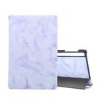 For Samsung Galaxy Tab S8 / Galaxy Tab S7 T870 Marble Texture Pattern Horizontal Flip Leather Case, with Three-folding Holder & Sleep / Wake-up(Purple)