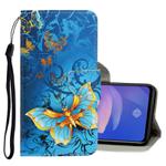 For Vivo V19 3D Colored Drawing Horizontal Flip PU Leather Case with Holder & Card Slots & Wallet(Jade Butterfly)