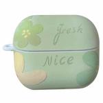 For Samsung Galaxy Buds3 / Buds3 Pro Oil Painting Frosted PC Earphone Protective Case(Fresh Nice Green)