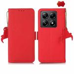 For Xiaomi 14T Pro Side-Magnetic TJ Genuine Leather RFID Phone Case(Red)