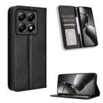 For Xiaomi 14T Magnetic Buckle Retro Texture Leather Phone Case(Black)