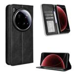 For Xiaomi 15 Ultra Magnetic Buckle Retro Texture Leather Phone Case(Black)