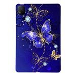 For Infinix Xpad Color Painting Pattern Smart Tablet TPU Case(Blue Butterfly)