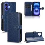 For iPhone 16 Plus Honeycomb Dot Texture Leather Phone Case(Blue)