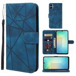 For Samsung Galaxy A06 4G Skin Feel Geometric Lines Leather Phone Case(Blue)