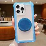 For iPhone 16 Pro Matte TPU Hybrid PC 3-in-1 MagSafe Holder Phone Case(Blue)