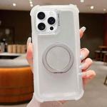 For iPhone 16 Pro Matte TPU Hybrid PC 3-in-1 MagSafe Holder Phone Case(White)