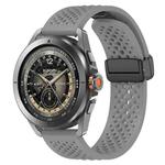 For Xiaomi Watch S4 Sport Folding Magnetic Buckle Silicone Watch Band(Titanium Gray)