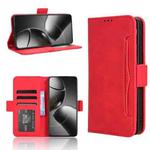 For Xiaomi 14T Pro Skin Feel Calf Texture Card Slots Leather Phone Case(Red)