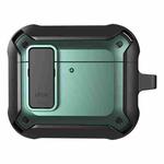 For AirPods 4 Bumblebee Bluetooth Earphone Silicone Protective Case(Black Green)